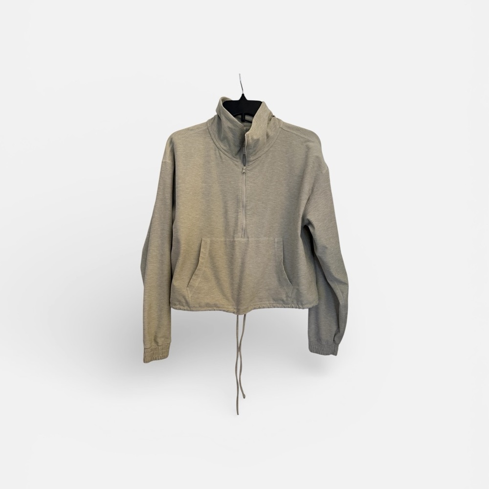Abercrombie & Fitch Light Tan Quarter-Zip Sweatshirt - Picture 3 of 5